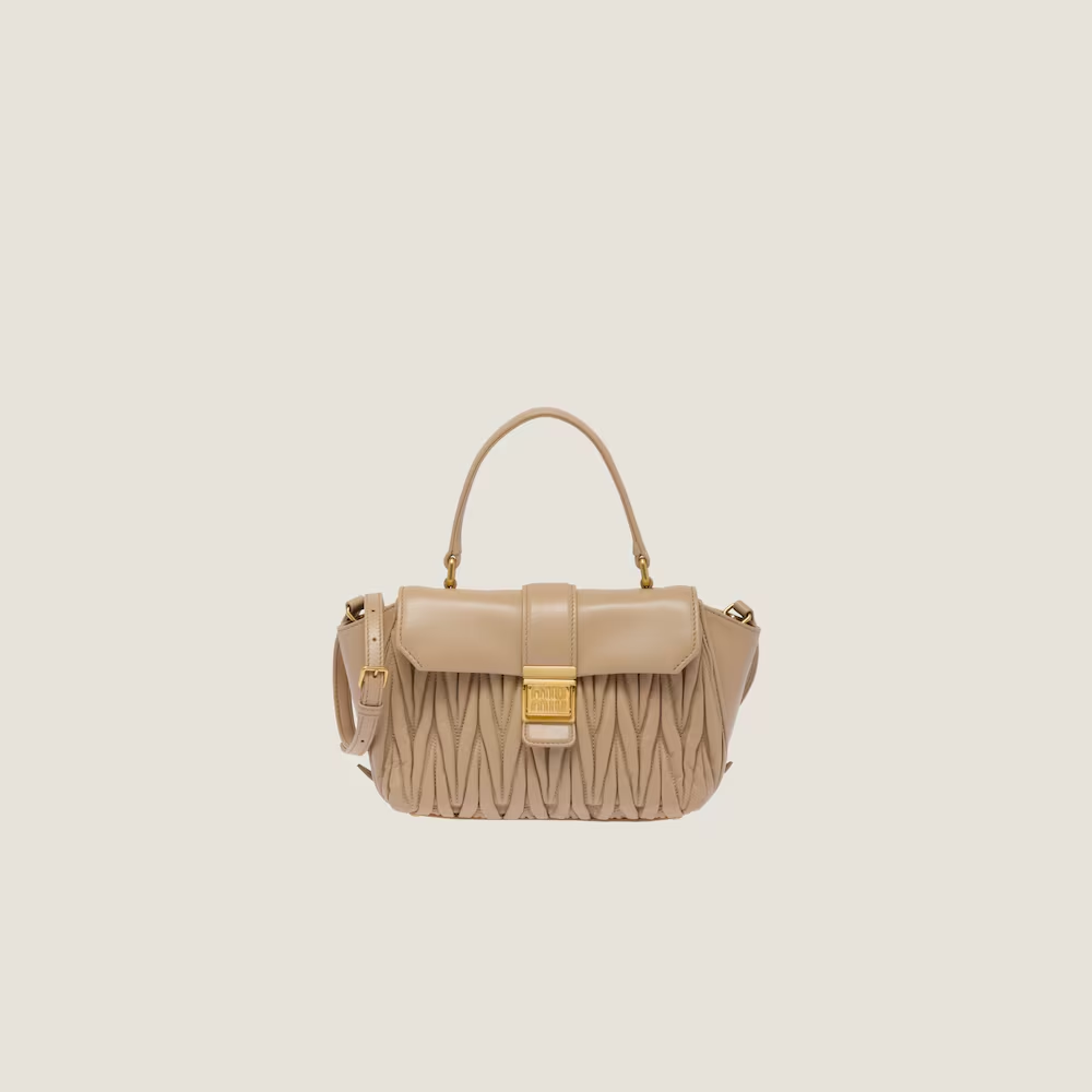 Matelassé nappa leather handbag